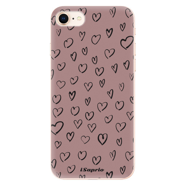 Odolné silikónové puzdro iSaprio - Heart Dark - iPhone 8