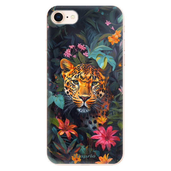 Odolné silikónové puzdro iSaprio - Flower Jaguar - iPhone 8