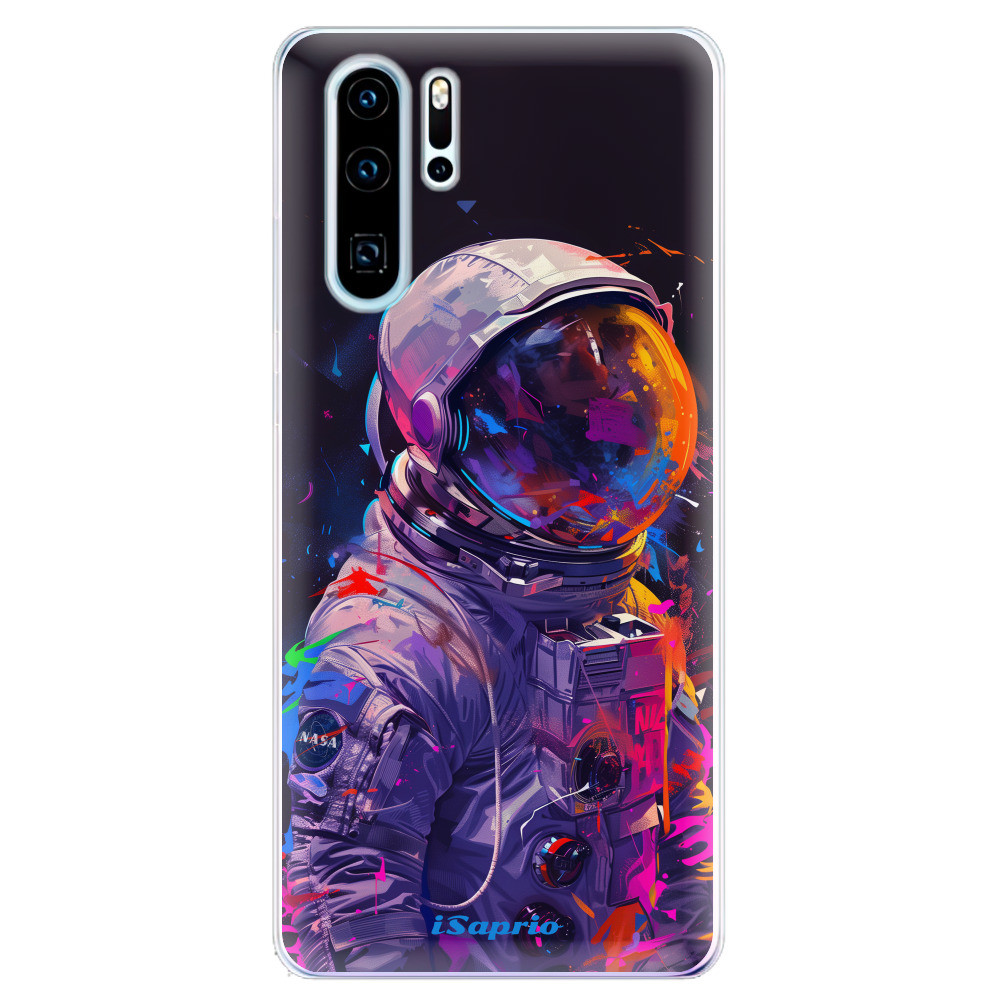 Odolné silikónové puzdro iSaprio - Neon Astronaut - Huawei P30 Pro