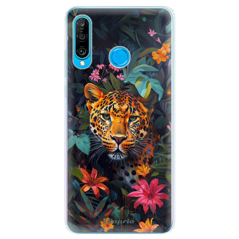 Odolné silikónové puzdro iSaprio - Flower Jaguar - Huawei P30 Lite