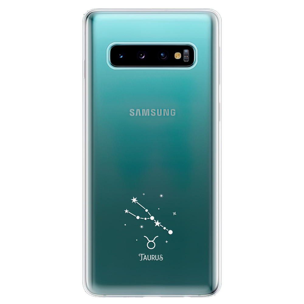 Odolné silikónové puzdro iSaprio - čiré - Býk - Samsung Galaxy S10