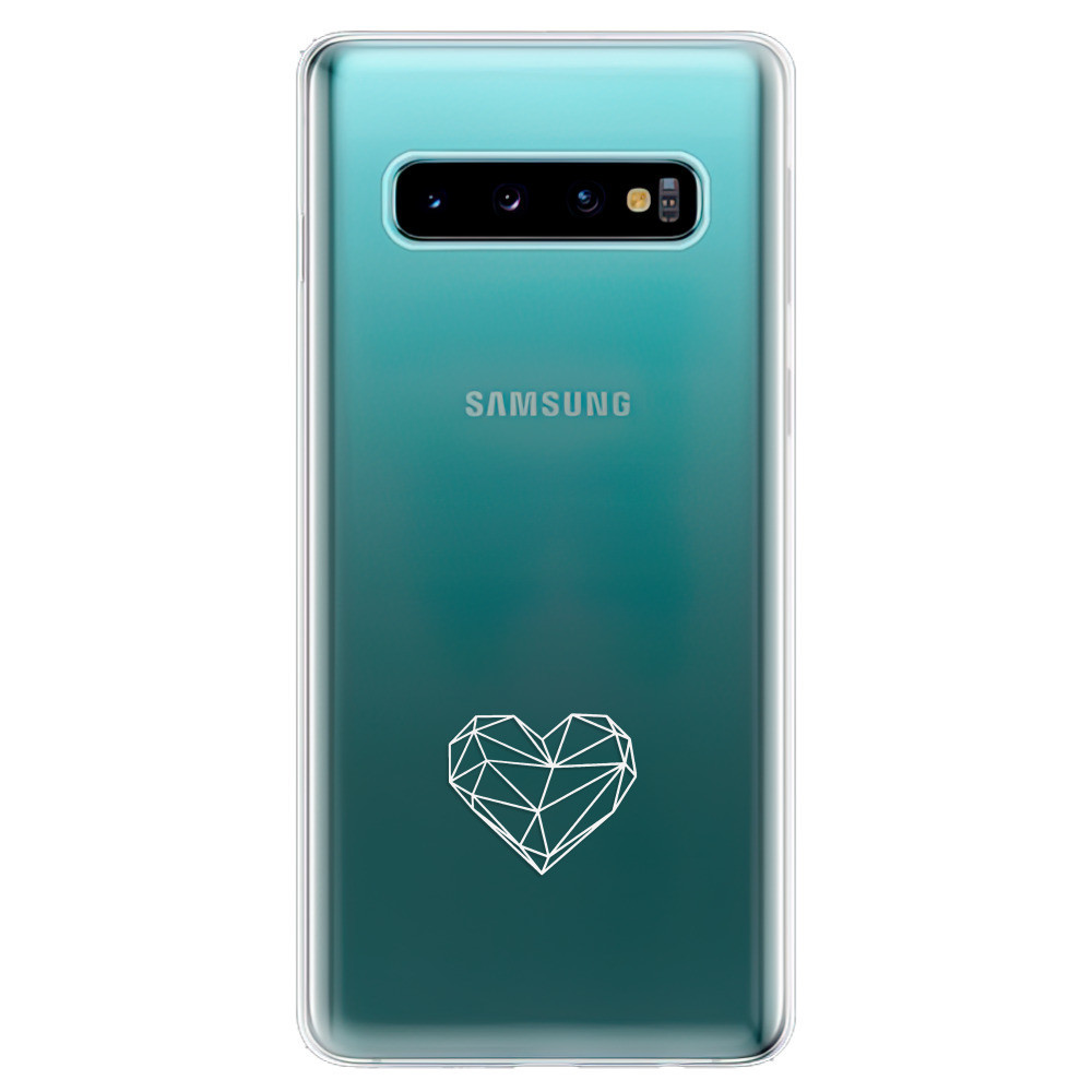Odolné silikónové puzdro iSaprio - čiré - Digital Love - Samsung Galaxy S10