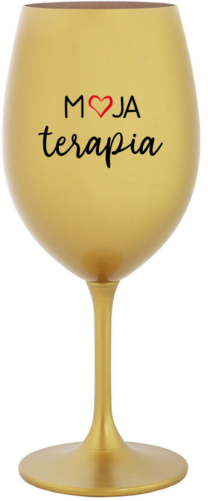 MOJA TERAPIA - zlatá sklenice na víno 350 ml