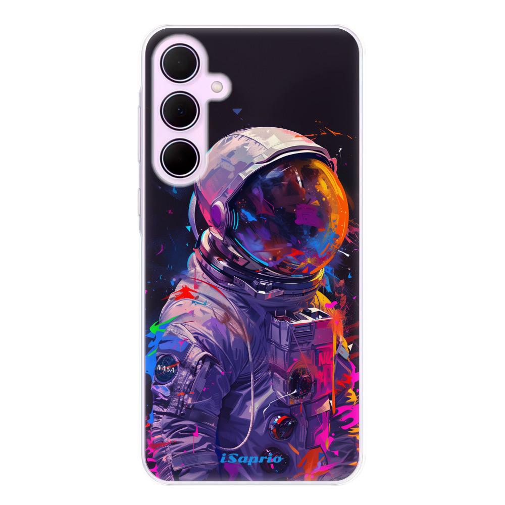 Odolné silikónové puzdro iSaprio - Neon Astronaut - Samsung Galaxy A35 5G