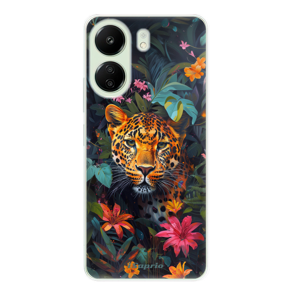 Odolné silikónové puzdro iSaprio - Flower Jaguar - Xiaomi Redmi 13C