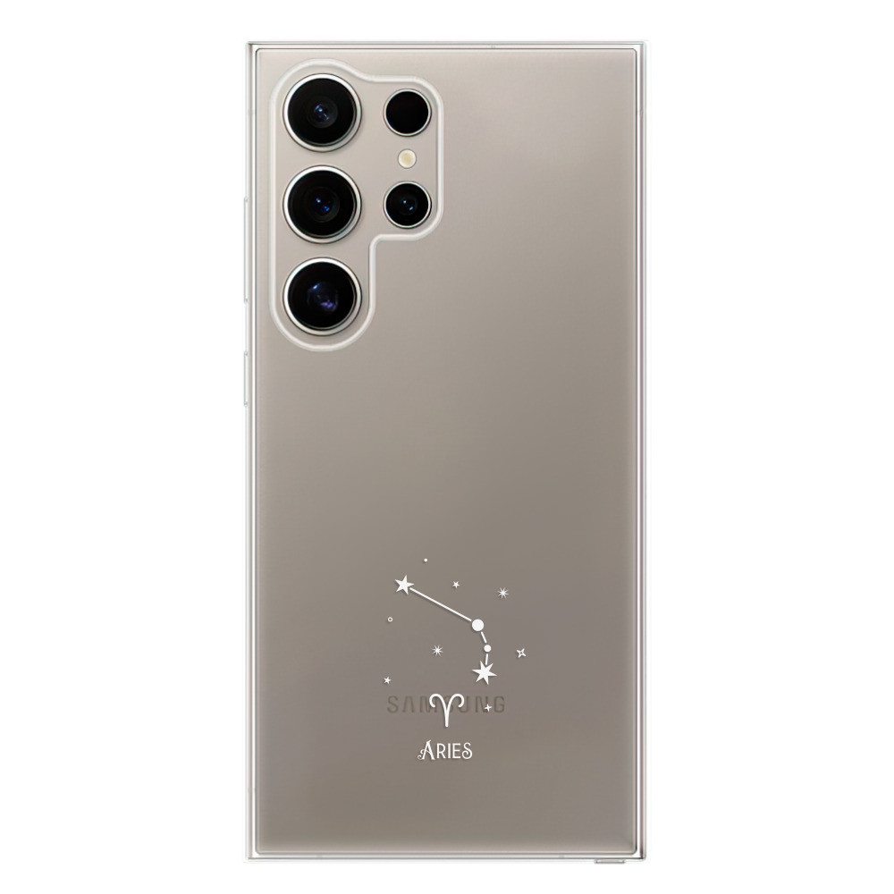 Odolné silikónové puzdro iSaprio - čiré - Beran - Samsung Galaxy S24 Ultra