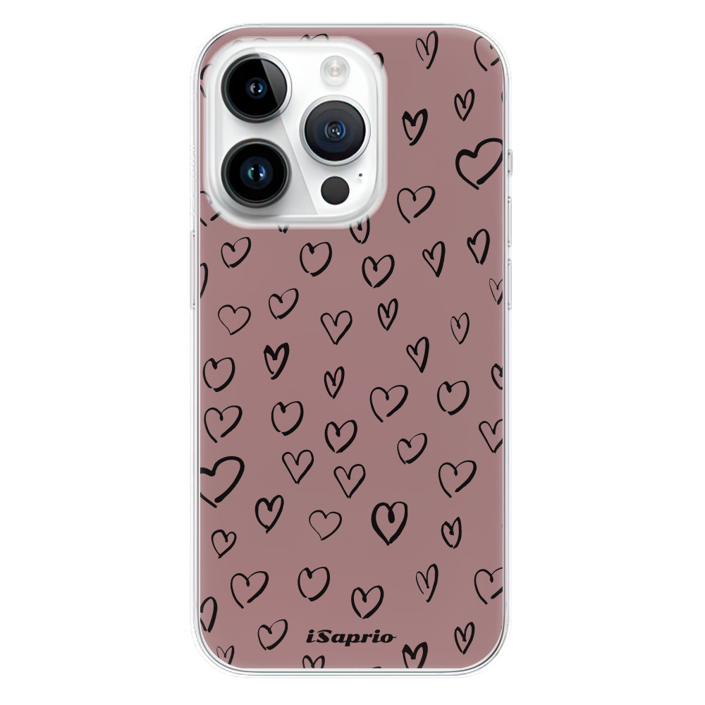 Odolné silikónové puzdro iSaprio - Heart Dark - iPhone 15 Pro
