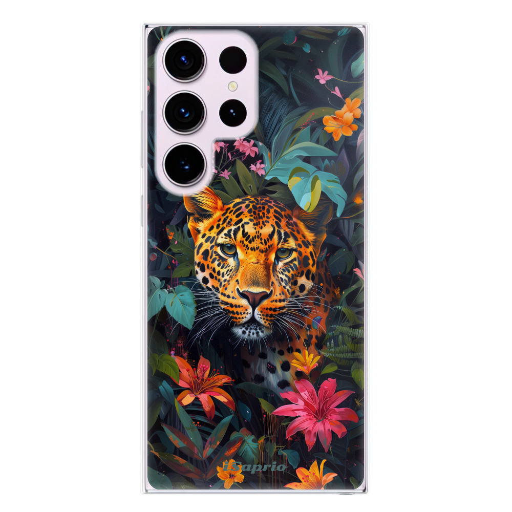 Odolné silikónové puzdro iSaprio - Flower Jaguar - Samsung Galaxy S23 Ultra