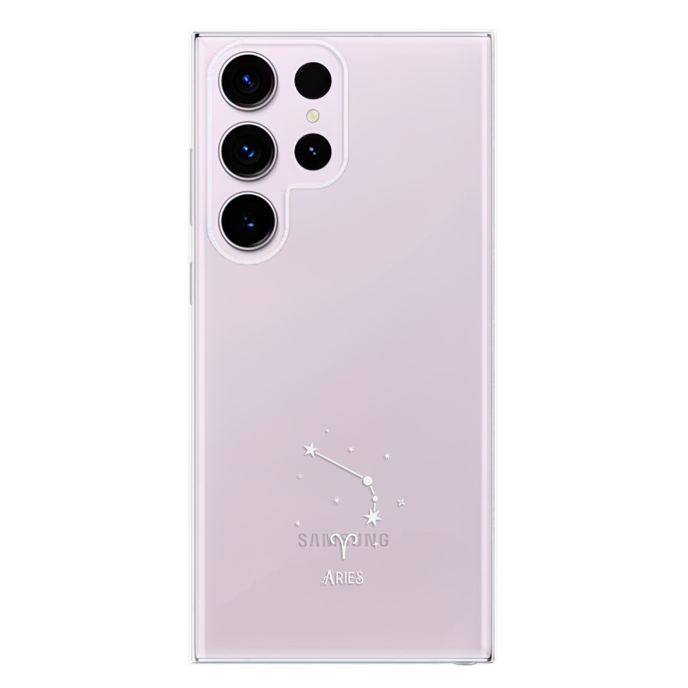 Odolné silikónové puzdro iSaprio - čiré - Beran - Samsung Galaxy S23 Ultra