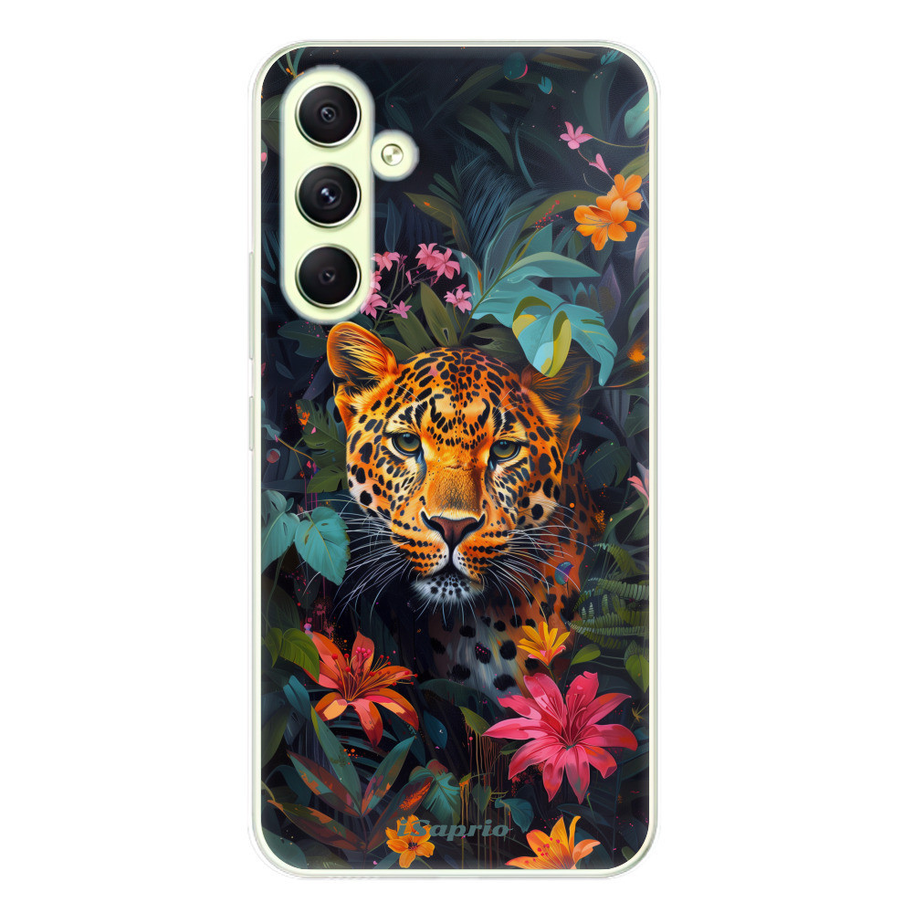 Odolné silikónové puzdro iSaprio - Flower Jaguar - Samsung Galaxy A54 5G