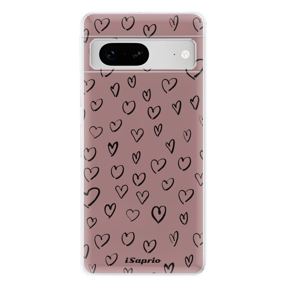 Odolné silikónové puzdro iSaprio - Heart Dark - Google Pixel 7 5G