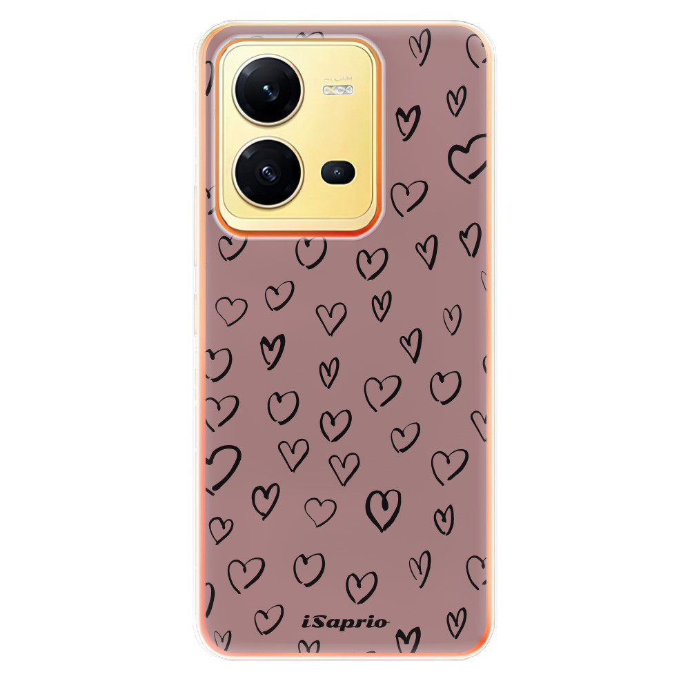 Odolné silikónové puzdro iSaprio - Heart Dark - Vivo X80 Lite 5G