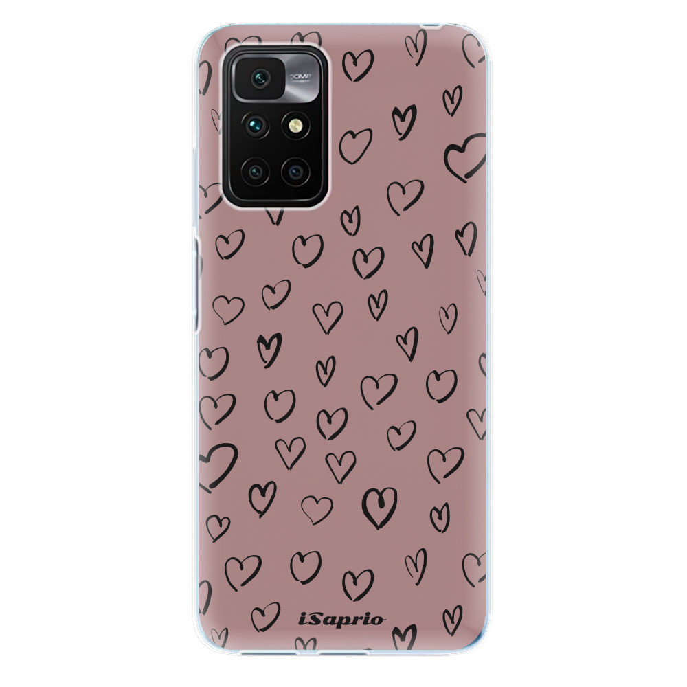 Odolné silikónové puzdro iSaprio - Heart Dark - Xiaomi Redmi 10