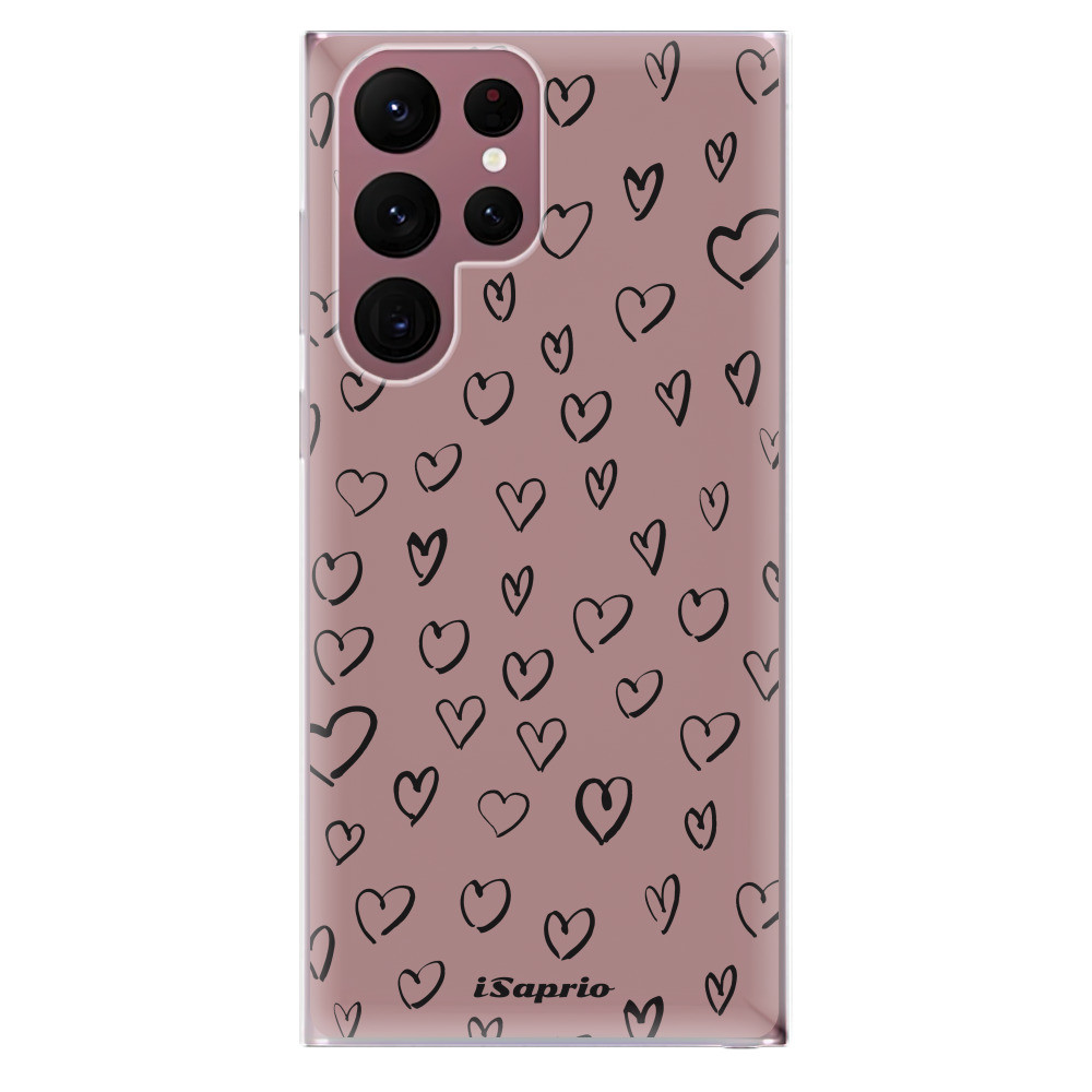 Odolné silikónové puzdro iSaprio - Heart Dark - Samsung Galaxy S22 Ultra 5G