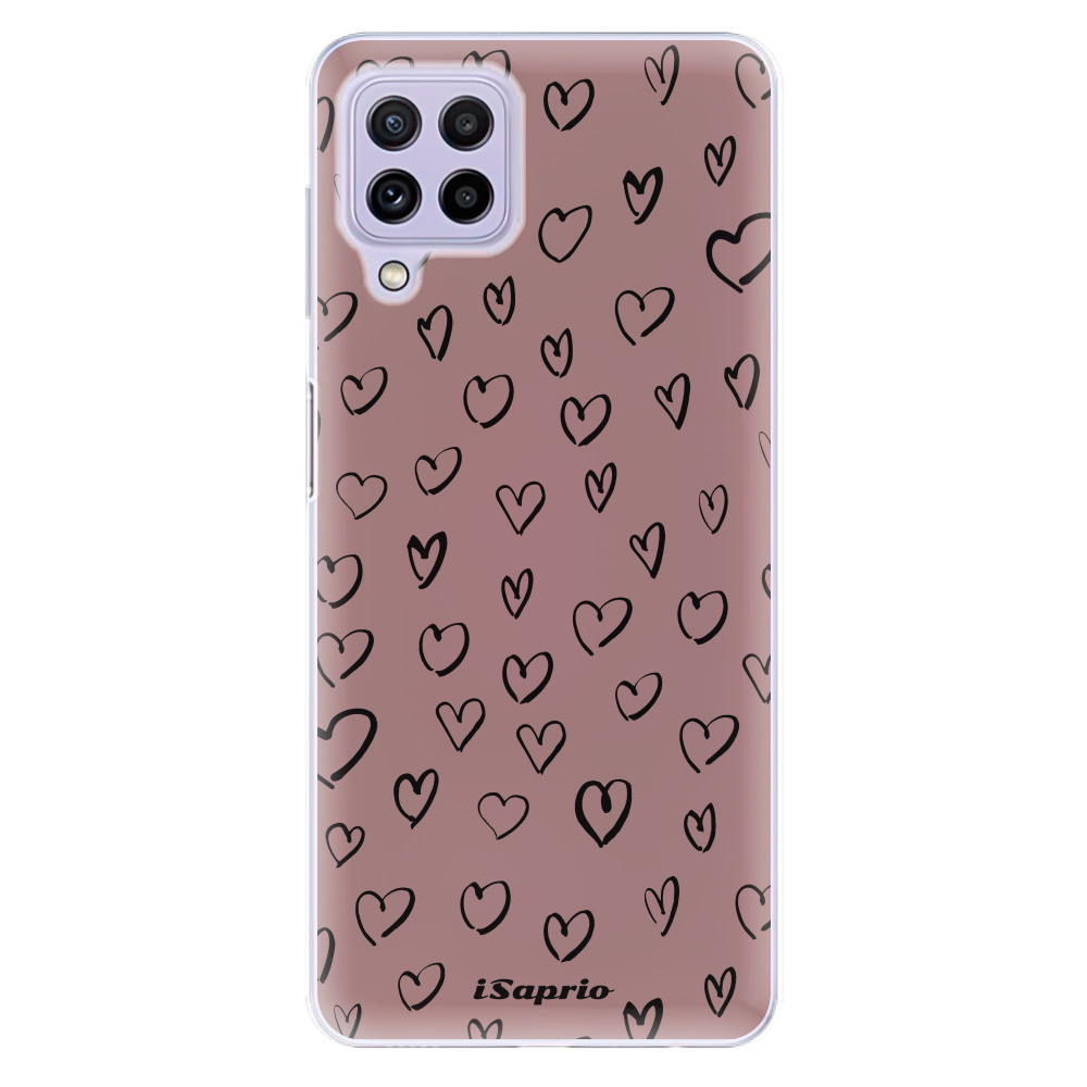 Odolné silikónové puzdro iSaprio - Heart Dark - Samsung Galaxy A22