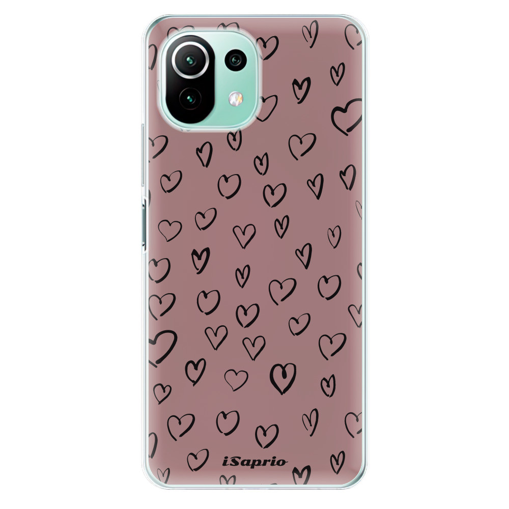 Odolné silikónové puzdro iSaprio - Heart Dark - Xiaomi Mi 11 Lite