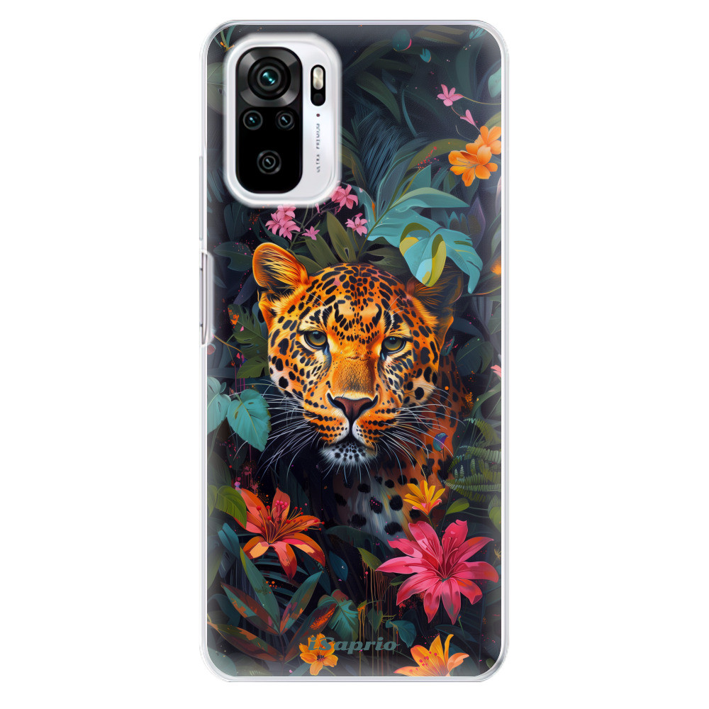Odolné silikónové puzdro iSaprio - Flower Jaguar - Xiaomi Redmi Note 10 / Note 10S