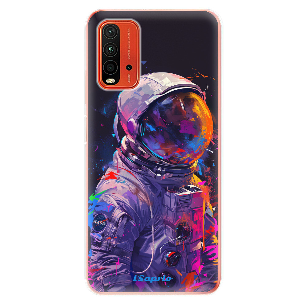 Odolné silikónové puzdro iSaprio - Neon Astronaut - Xiaomi Redmi 9T