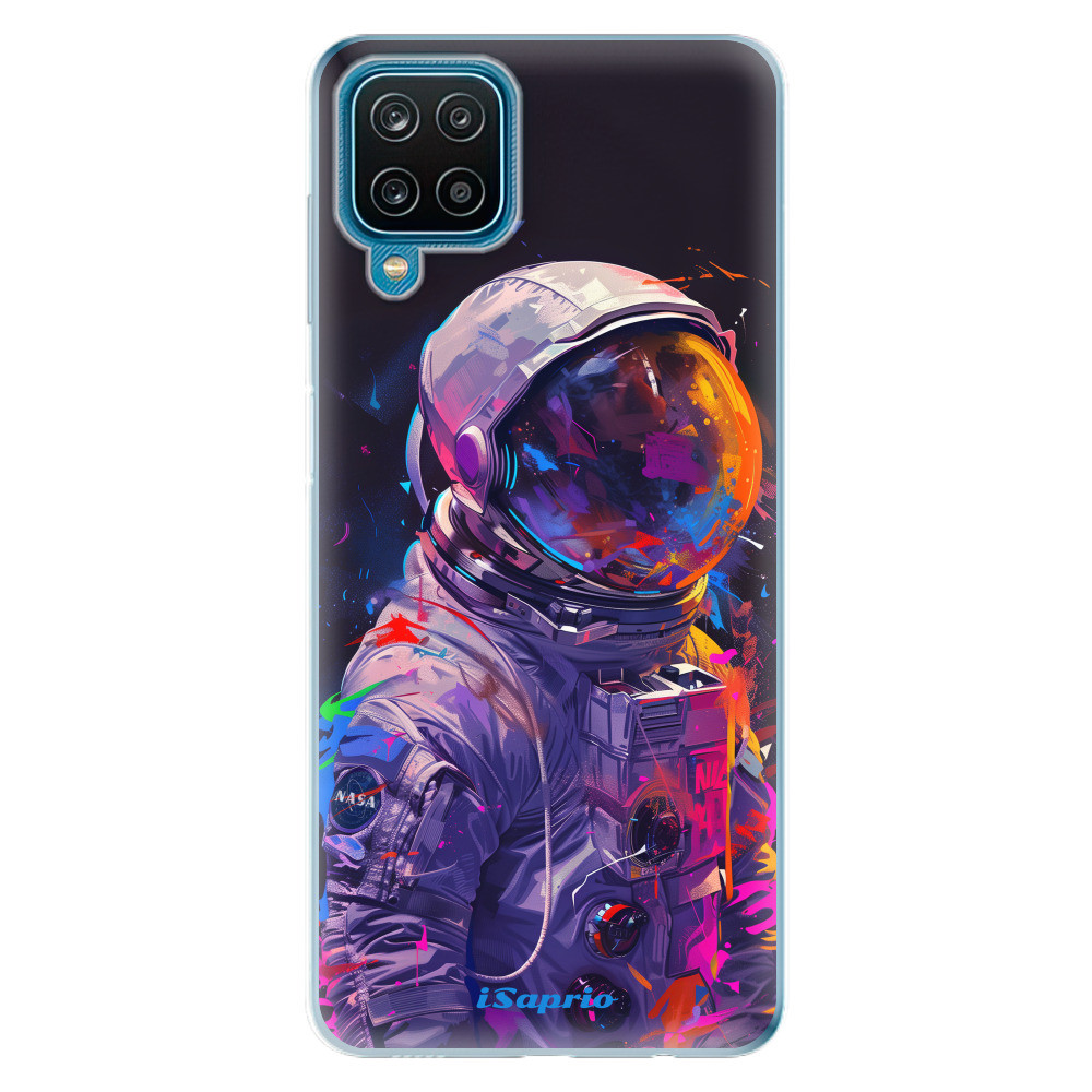 Odolné silikónové puzdro iSaprio - Neon Astronaut - Samsung Galaxy A12