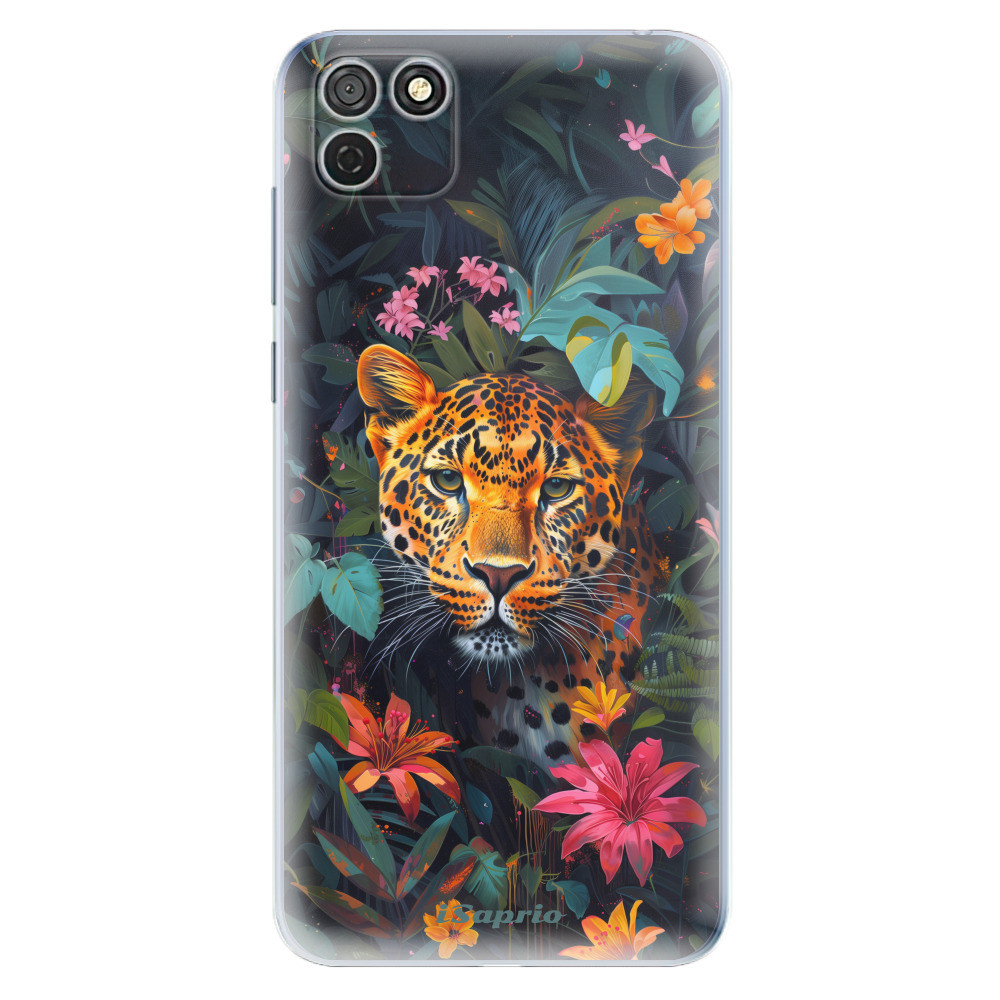 Odolné silikónové puzdro iSaprio - Flower Jaguar - Honor 9S