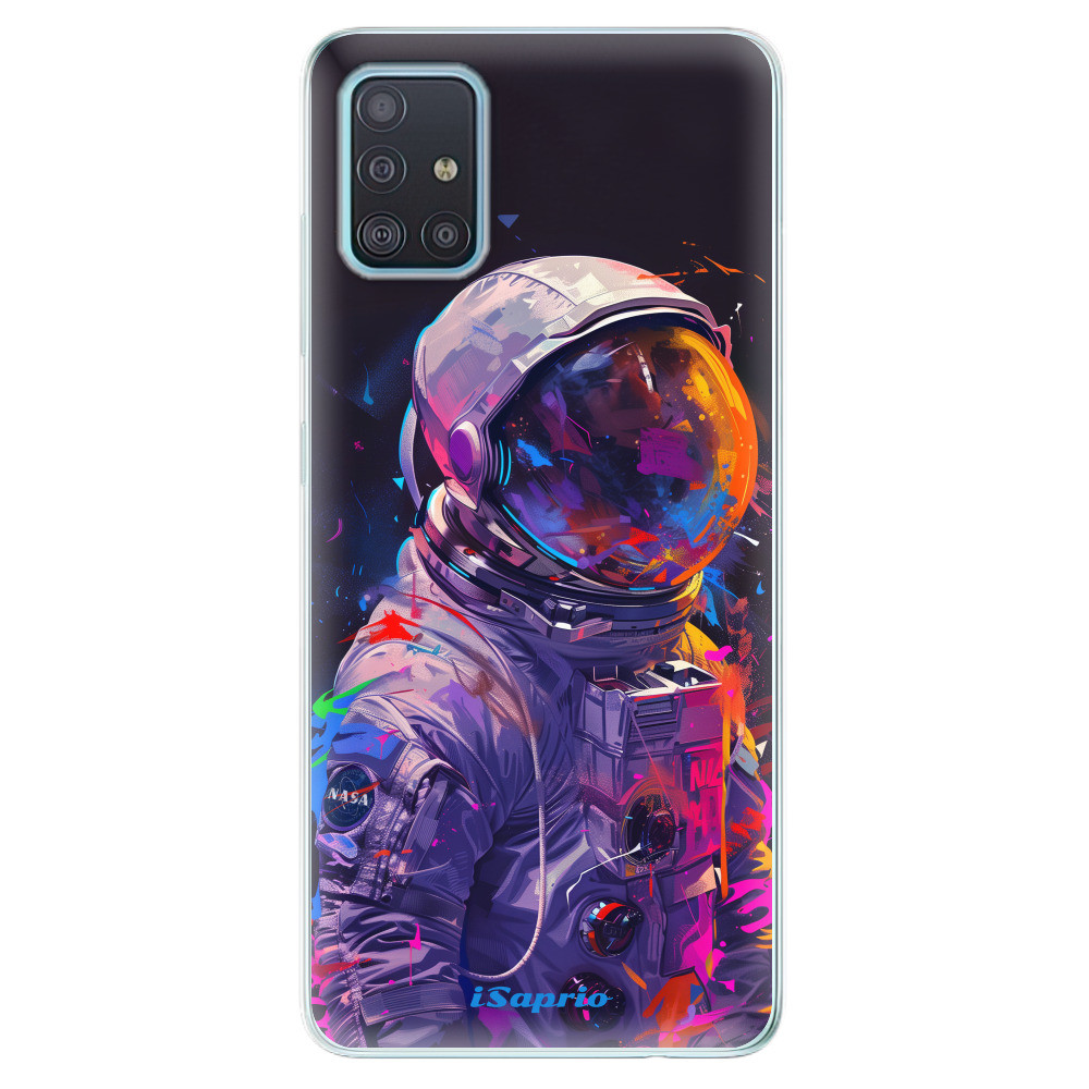 Odolné silikónové puzdro iSaprio - Neon Astronaut - Samsung Galaxy A51