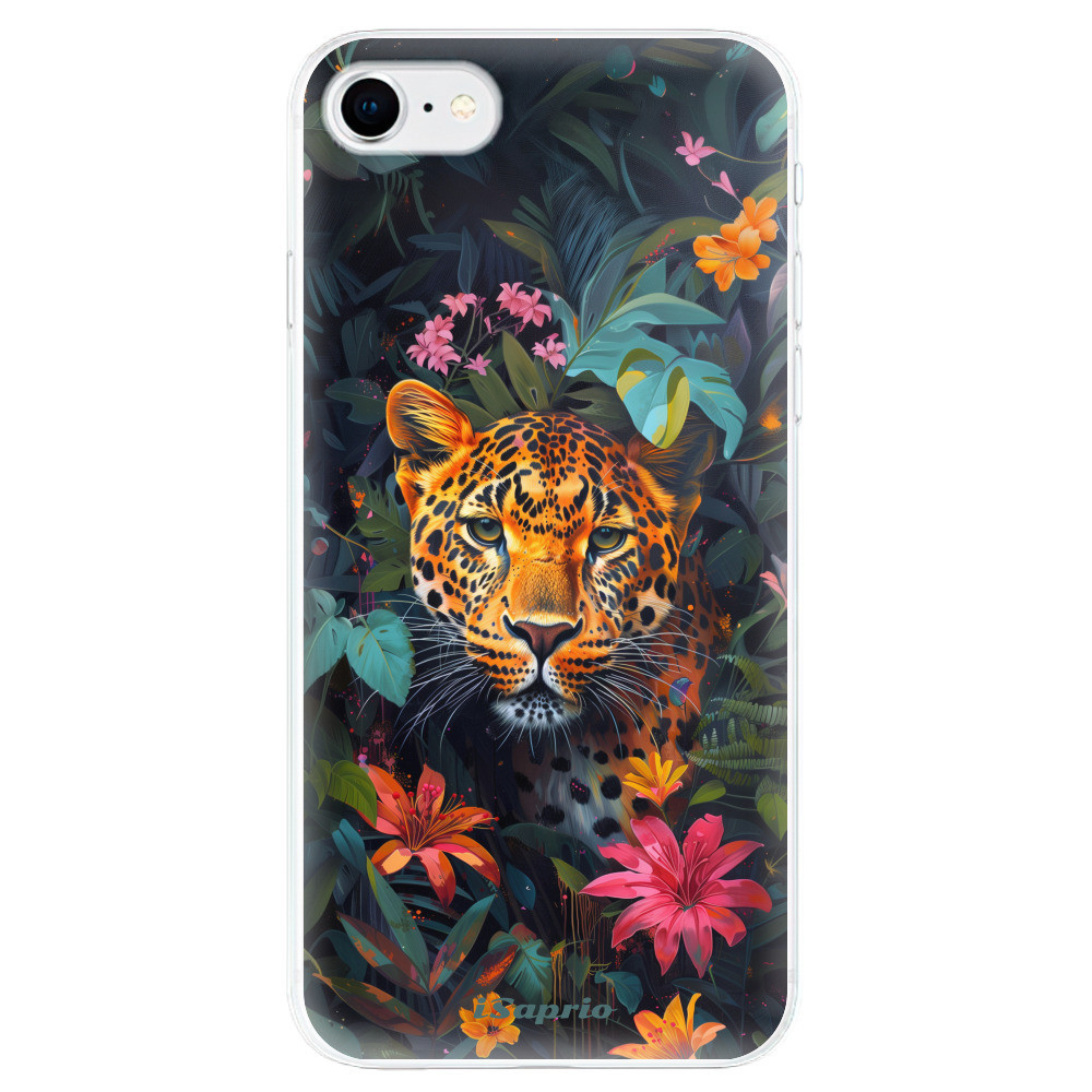 Odolné silikónové puzdro iSaprio - Flower Jaguar - iPhone SE 2020