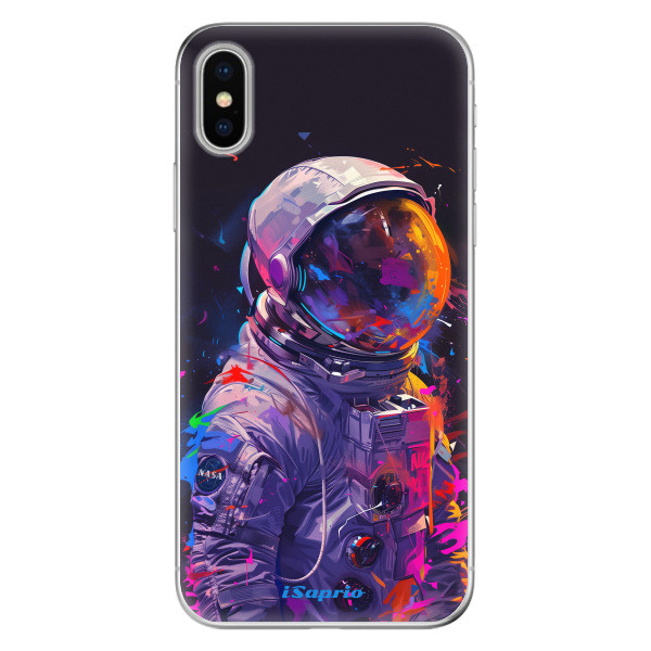 Odolné silikónové puzdro iSaprio - Neon Astronaut - iPhone X