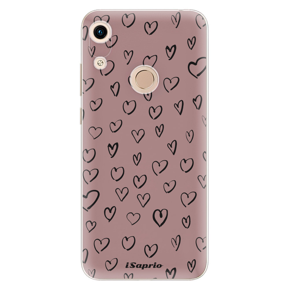 Odolné silikónové puzdro iSaprio - Heart Dark - Huawei Honor 8A
