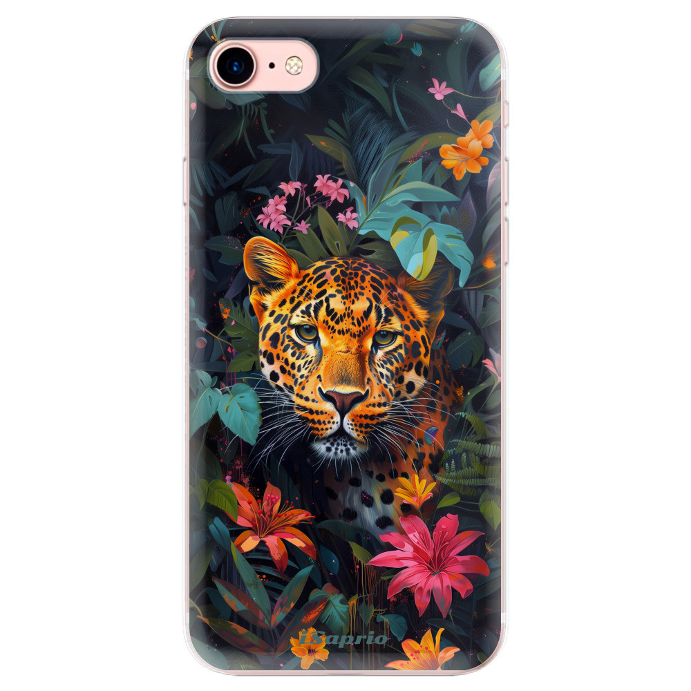 Odolné silikónové puzdro iSaprio - Flower Jaguar - iPhone 7