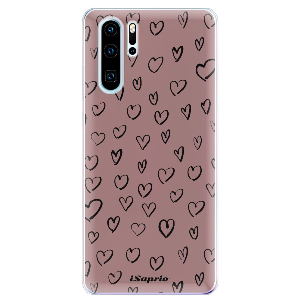 Odolné silikónové puzdro iSaprio - Heart Dark - Huawei P30 Pro