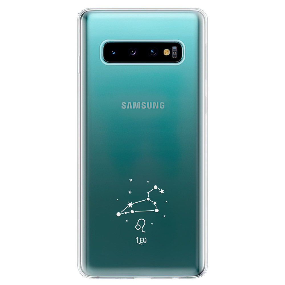 Odolné silikónové puzdro iSaprio - čiré - Lev - Samsung Galaxy S10