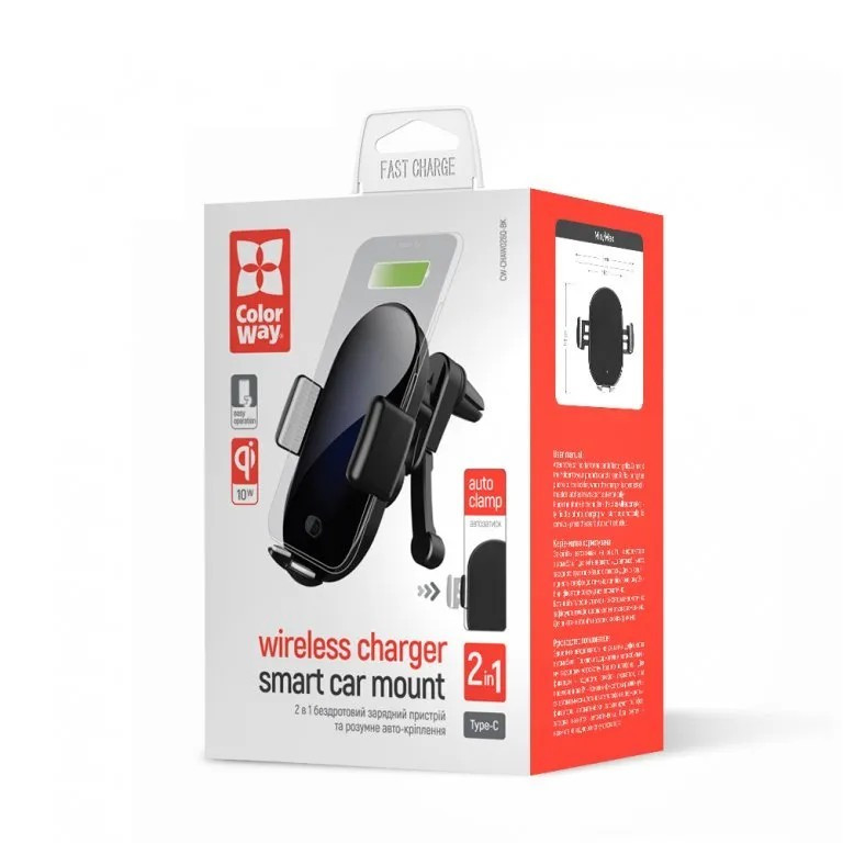 COLORWAY DRZIAK NA MOBIL S BEZDROTOVOU NABIJACKOU AUTOSENSE CW-CHAW026Q-BK