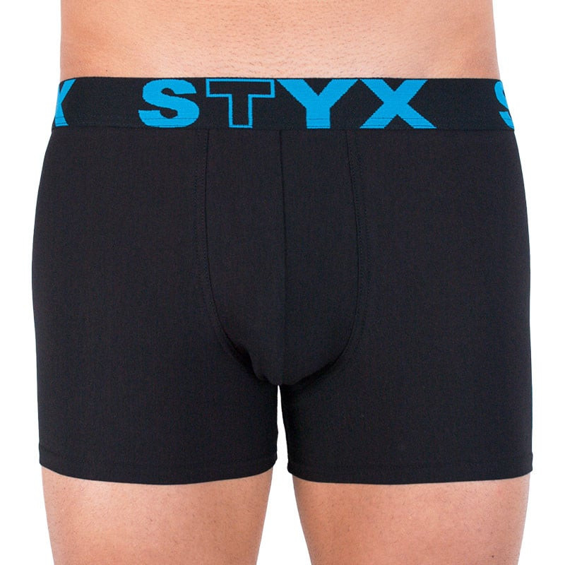 Men's boxers Styx long sports rubber black