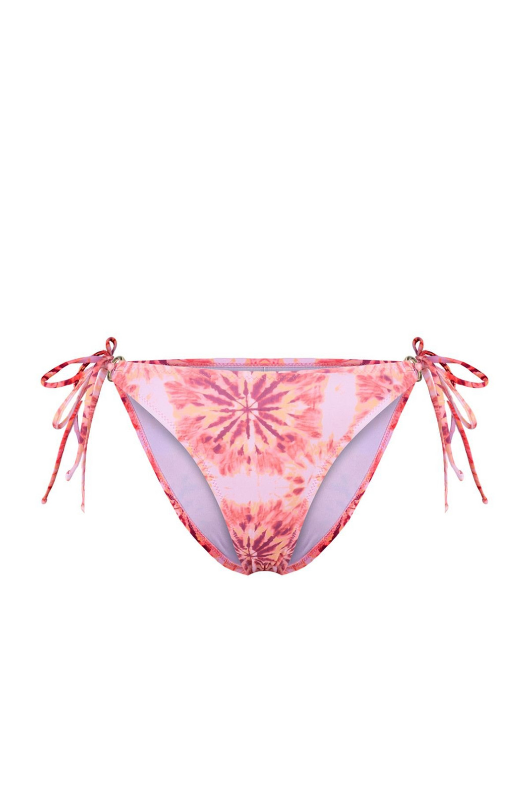 Trendyol Floral Patterned Tie-Up High Waist Hipster Bikini Bottom