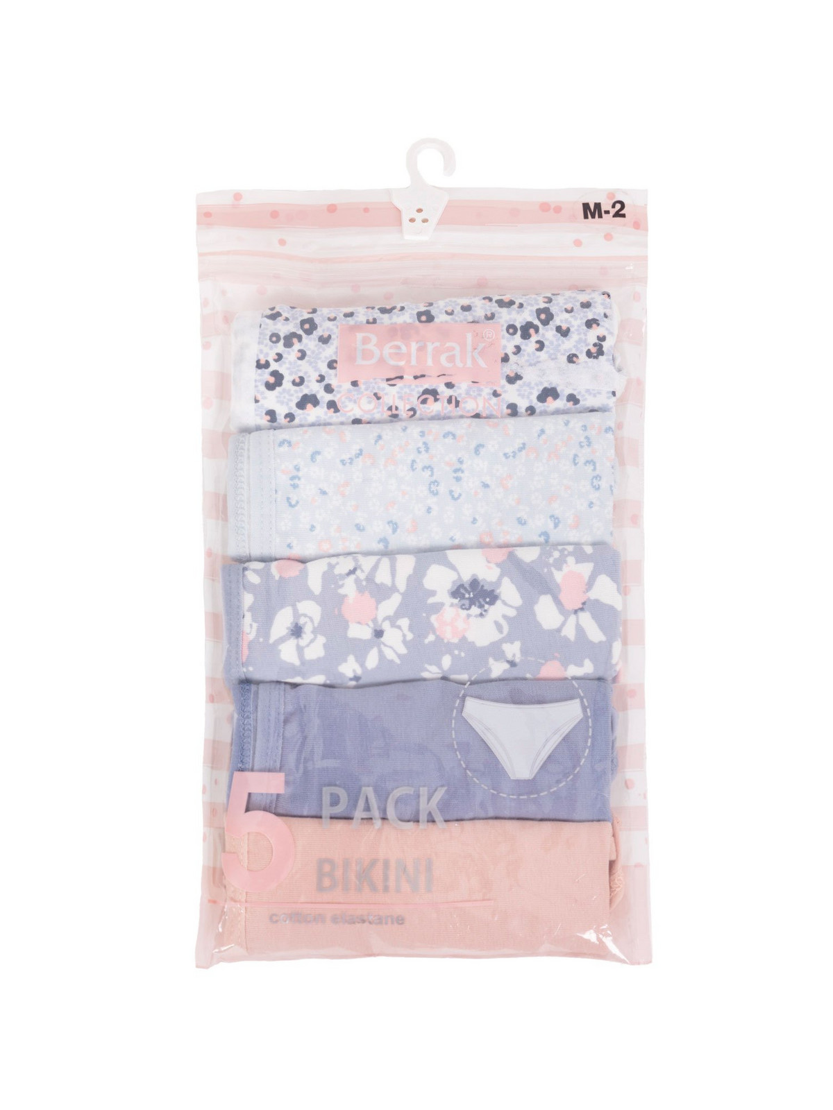 Ecru women's cotton panties 5-pack