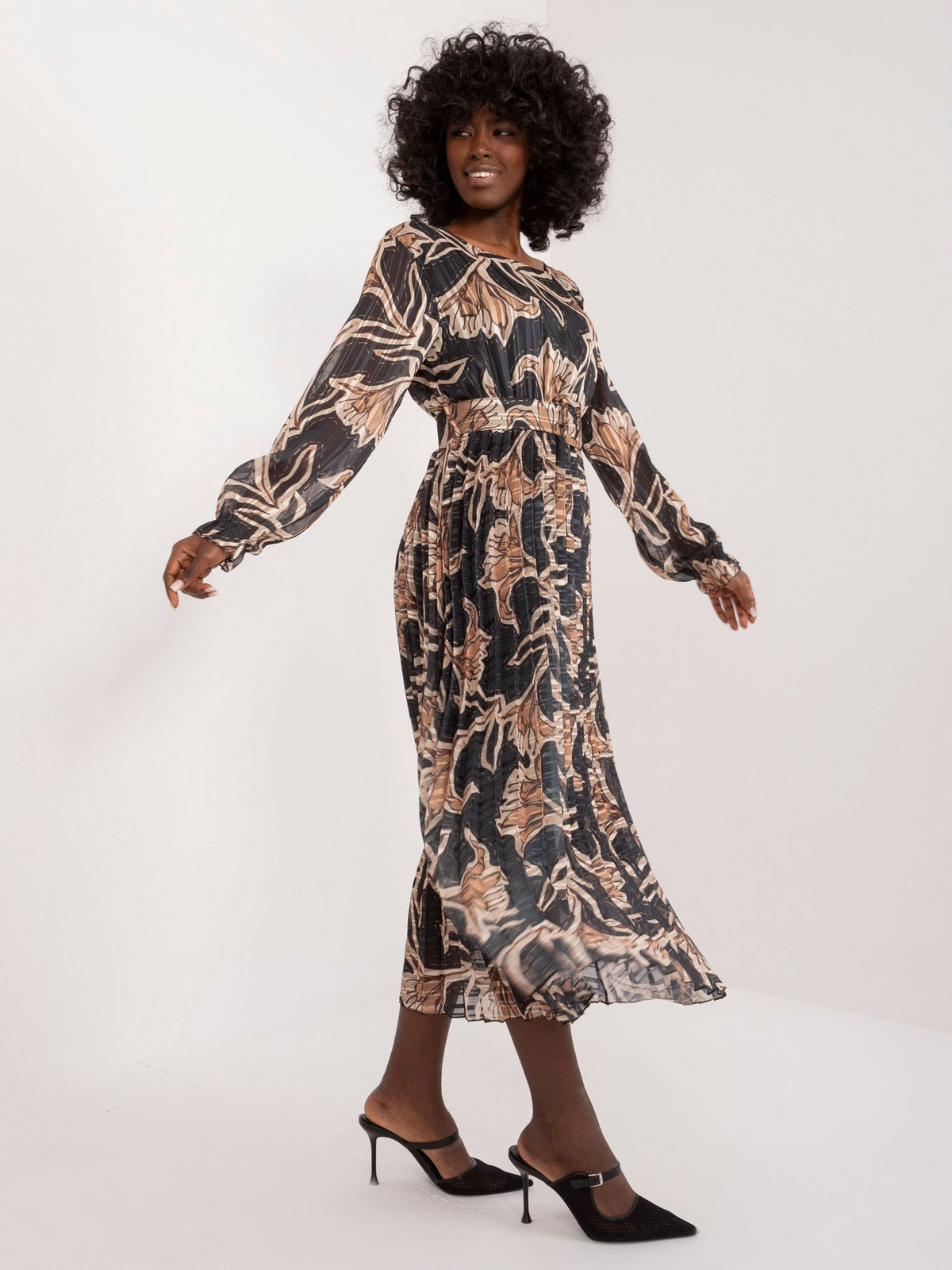 Black dress with print