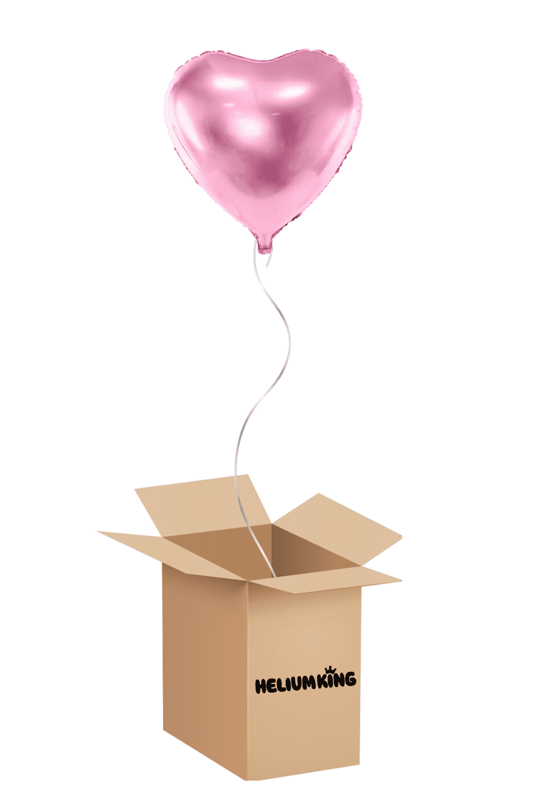 HeliumKing Balónový box - Srdce svetloružové 45 cm