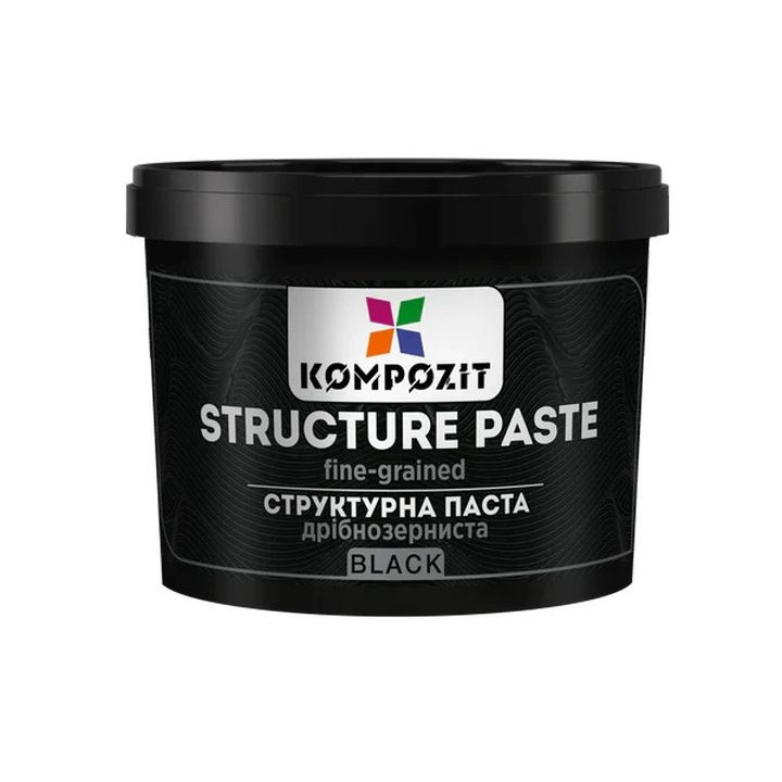 Čierna jemnozrná štruktúrovacia pasta od Kompozit | Various Volumes