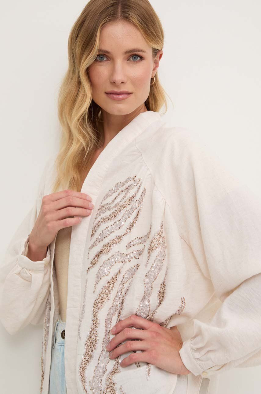 Sako Answear Lab béžová farba, bez zapínania