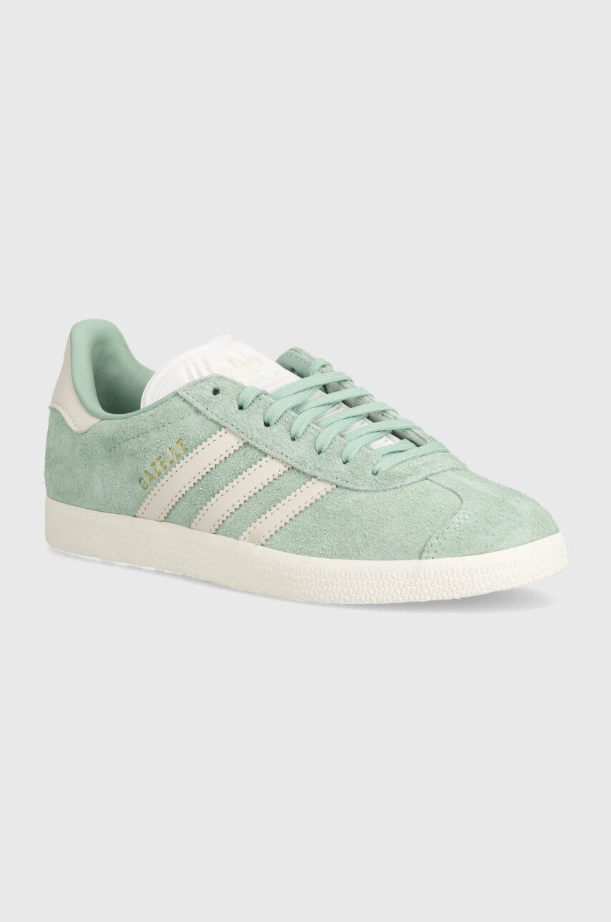 Kožené tenisky adidas Originals Gazelle zelená farba, IG4393