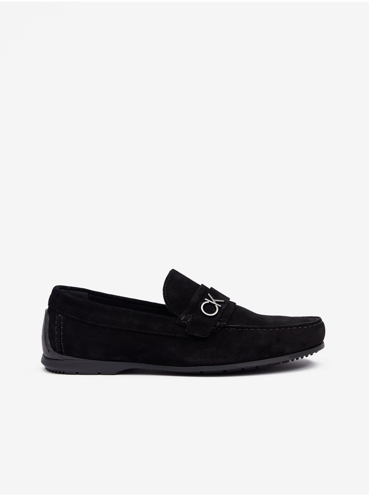Čierne pánske semišové mokasíny Calvin Klein