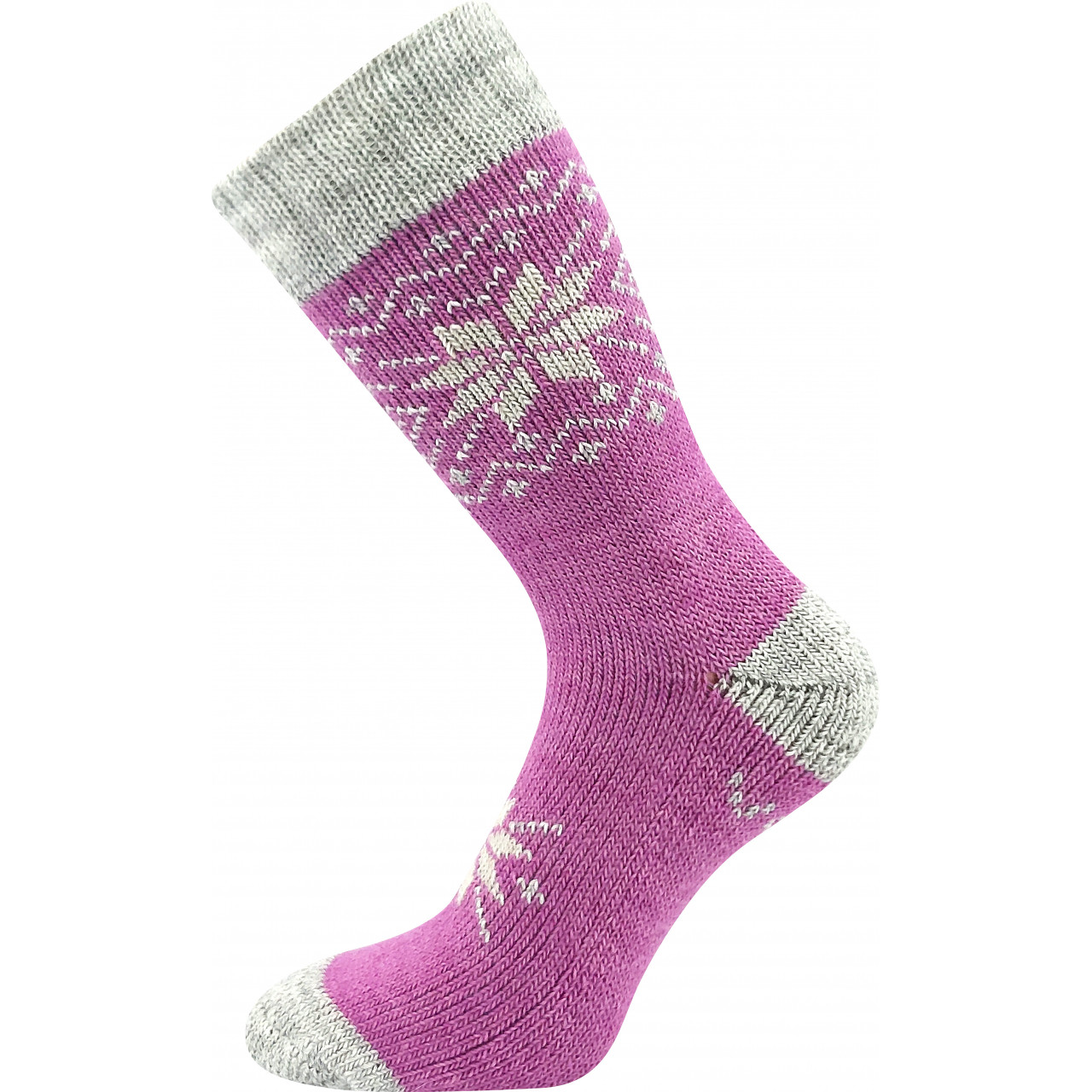 Ponožky unisex silné Voxx Alta - fialové-sivé, 39-42