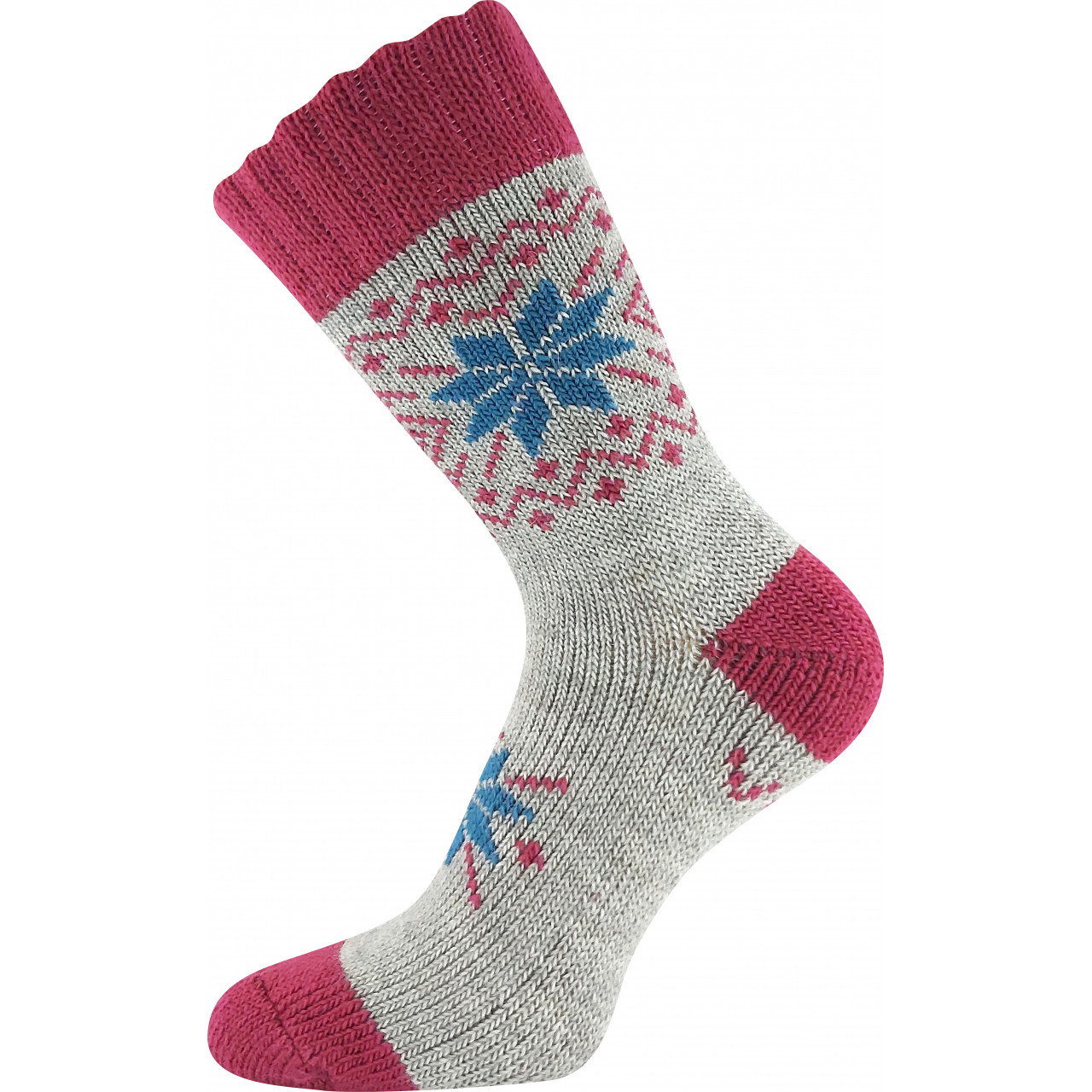 Ponožky unisex silné Voxx Alta - sivé-červené, 39-42