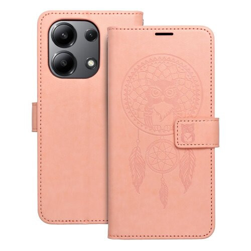 Puzdro Mezzo Book Xiaomi Redmi Note 13 4G, vzor dreamcatcher - oranžové