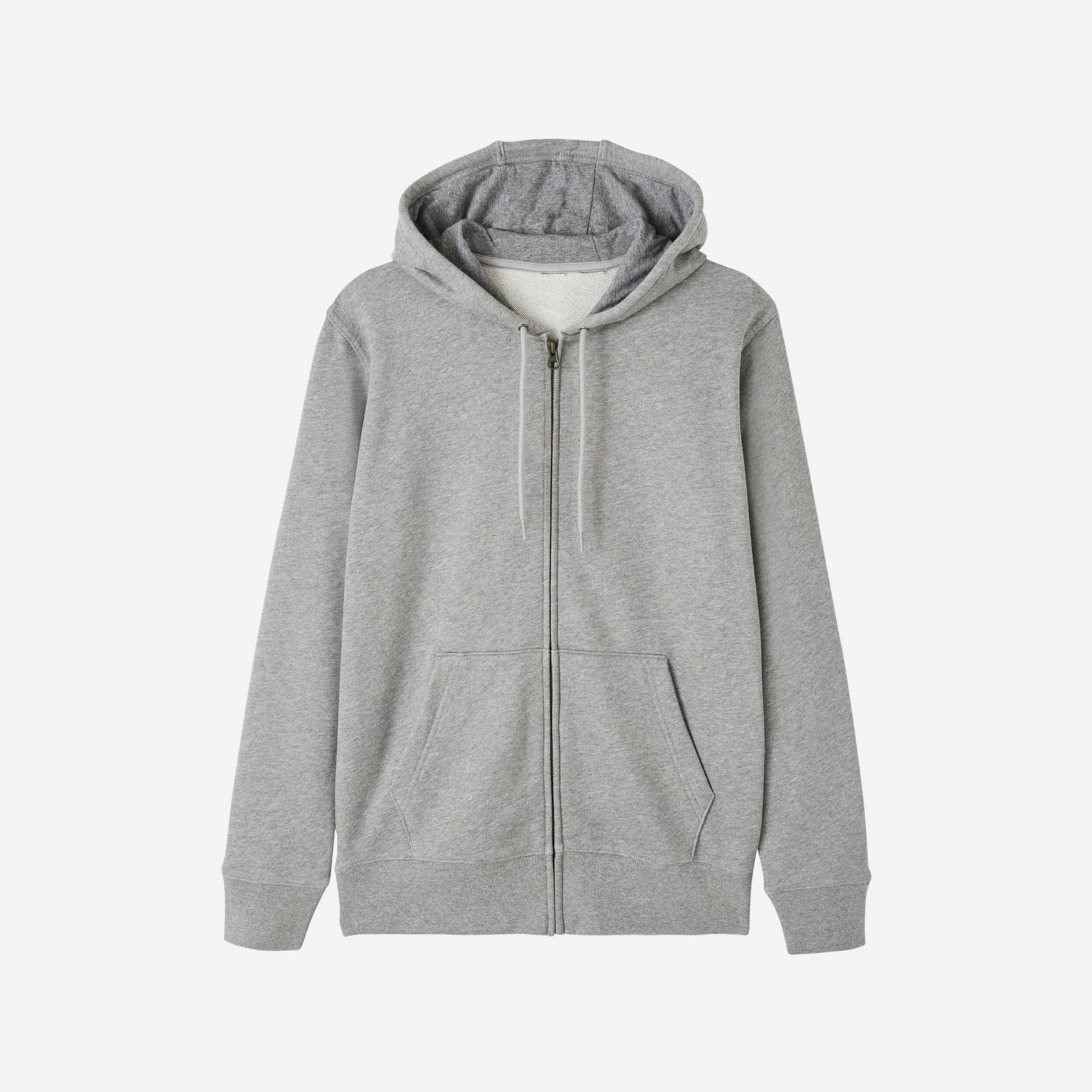 Dámska mikina na zips s kapucňou sivá