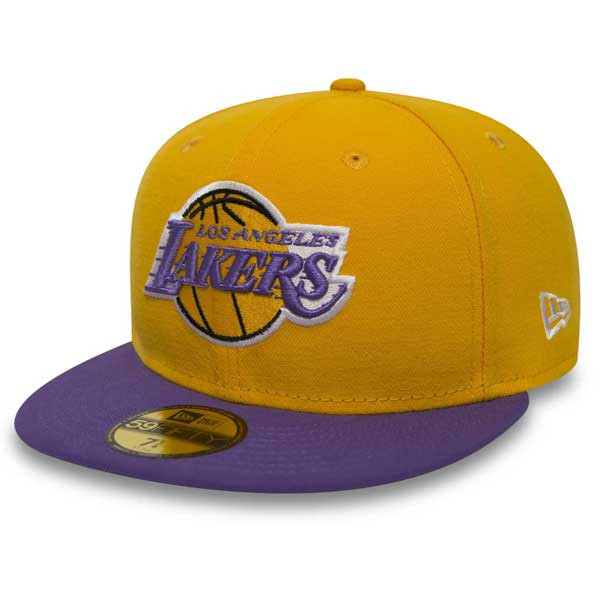 Šiltovka New Era 59FIFTY NBA Basic Los Angeles Lakers Yellow Purple cap - 6 7/8