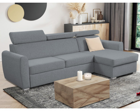 Rohová sedacia súprava Mistic, holubia šedá látka%