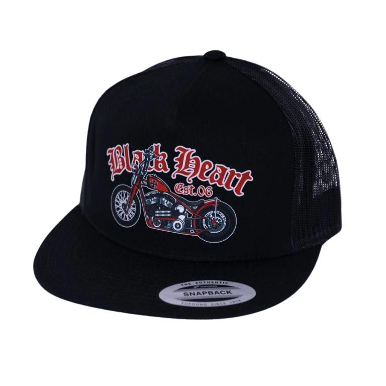 BLACK HEART Red Chopper Trucker