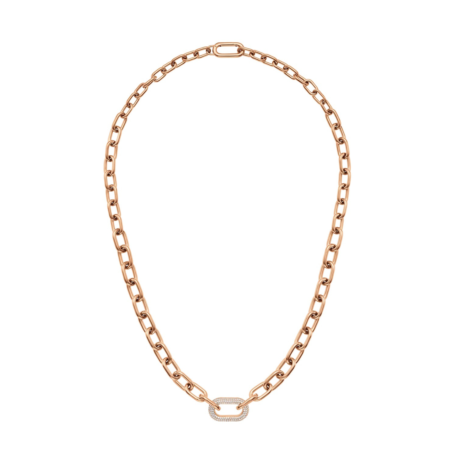 Daniel Wellington Luxusný bronzový náhrdelník s kryštálmi Crystal Link DW00400571