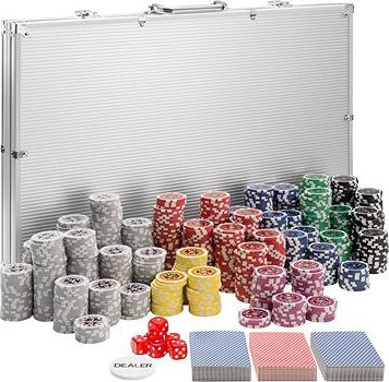 Pokrová súprava s hliníkovým kufrom strieborný 1 000 dielov